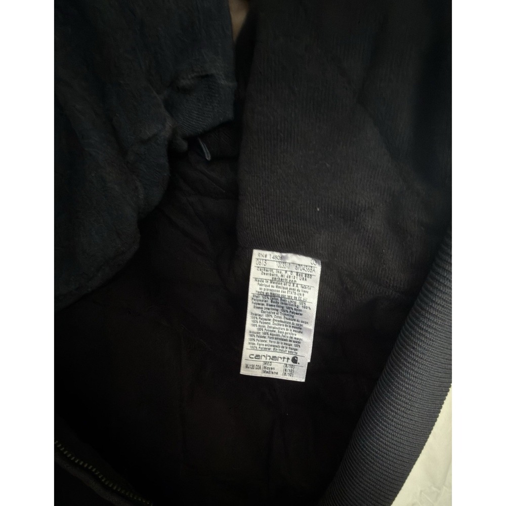 Women's Carhartt Hooded Active Jacket Coat Dark  Blue WJ130 Sz Med RN# 14806 - Picture 7 of 8